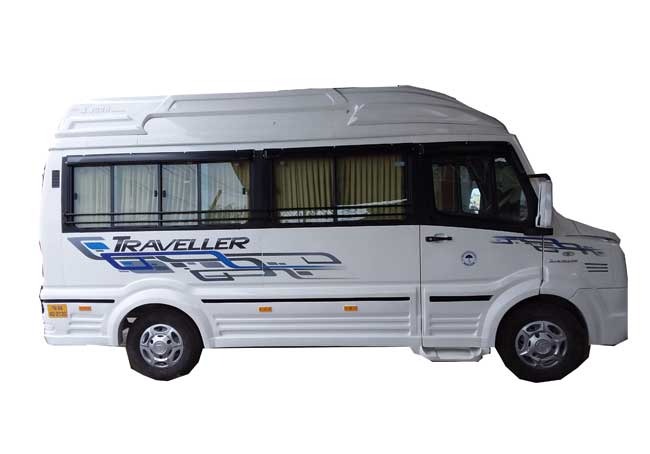 12-seater tempo traveller for rent at low cost